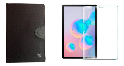 Vidrio + Estuche Agenda Para Samsung Galaxy Tab S6 T865 10.5