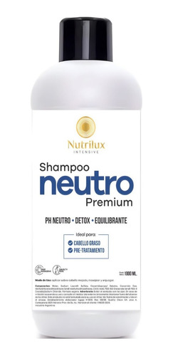 Shampoo Neutro X 1 Litro  Limpieza Profunda Premium Ph7