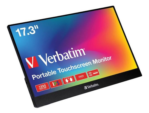 Monitor De Pantalla Táctil Portátil Verbatim 17.3 Usb-c Hdmi