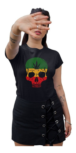 Ropa Para Rastafary Camiseta Dama Marihuana 