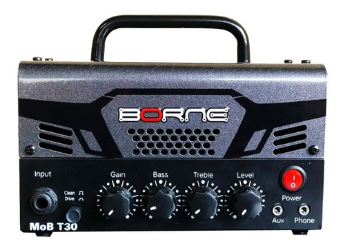 Mini Cabeçote Amplificador Borne Mob T30 Chumbo 30w