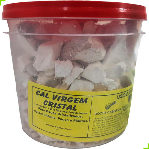 Cal Virgem Culinário Doce Caseiro Pedras Cristal 10kg