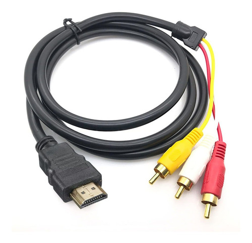 Nobveq Hdmi To Rca Cable, 1080p 5 Ft Hdmi Male To 3-rca Vide