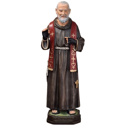 Imagem São Padre Pio  Estola 20 Cm Resina