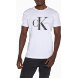 Playera Blanca Con Monograma - Calvin Klein