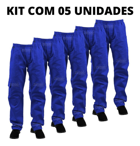 Kit 5 Calça De Uniforme Cargo Para Trabalho - Pronta Entrega