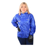 Chaqueta Impermeable Doble Faz Reflectiva Over 100% Azul Rey Dama