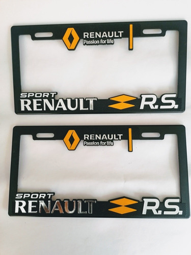 Par Porta Placas Autos Renault Rs