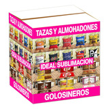 Megakit Plantillas Sublimación Almohadones Y Tazas Golosinas