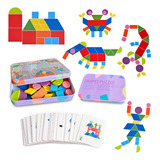 Juego Didáctico Educativo Armar Figuras Madera Peke Kids Color Violeta