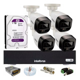 Kit Intelbras 4 Full Color 1220 Dvr 4c 3004c Hd Instalado