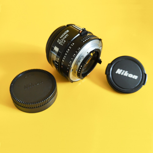 Lente Nikon Auto Focus Af Nikkor 50mm F/1.4 Video E Foto Xx
