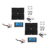 2set 100w 12v Kit De Panel Solar De La Batería Carga