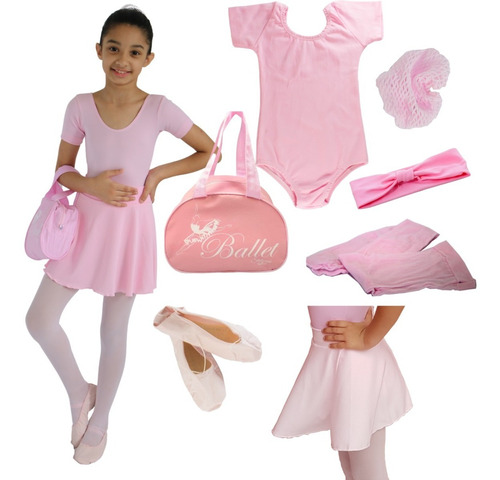 Kit Roupa De Ballet Completa, Figurino Balé Regata 