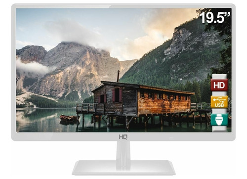 Monitor Hq Led Full Hd Widescreen 19.5  Branco Hdmi