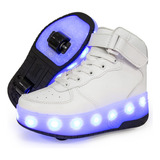 Zapatos Luminosos De Doble Ala, Polea Led De Ala Única