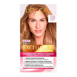 Kit Tinte L'oréal Paris  Excellence Tintura L'oréal Excellence Creme Tono 7.13 Rubio Estelar Para Cabello