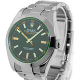 Cristal De Zafiro Para Reloj Rolex Milgauss Ref.116400 Verde