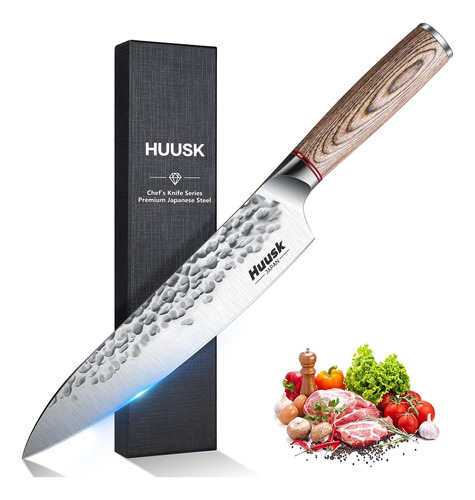 Huusk Cuchillo De Chef Japonés, Cuchillo De Chef De 8 Pulga