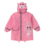 Poncho Impermeable Para Niños Diseño De Foca Talla G Rosa