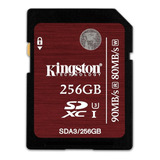 Cartão De Memoria Kingston 256gb Classe 10 Sdxc Uhs-i U3