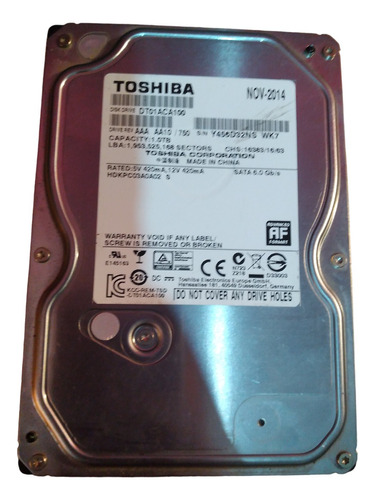 Disco Duro Interno Toshiba 1 Tb Para  Pc + Cable Sata 