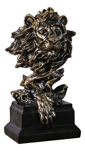 Estatua De Cabeza De León, Estatuilla Artística De Plata