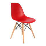 Cadeira De Jantar Elidy Charles Eames Eiffel, Estrutura De Cor  Vermelho, 1 Unidade