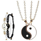 Collares Para Parejas Yin Yang Y Pulseras Ajustables Regalos