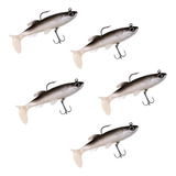 Nohle 5pcs Señuelos De Pesca Blandos Pido Forma 3d Ojo Pez