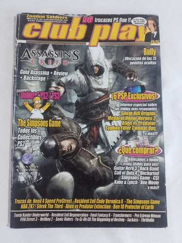 Revista Club Play 96 Assassins Creed The Simpson Game