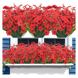 Flores Artificiales Apta Exterior Uv Resist Rojo X20