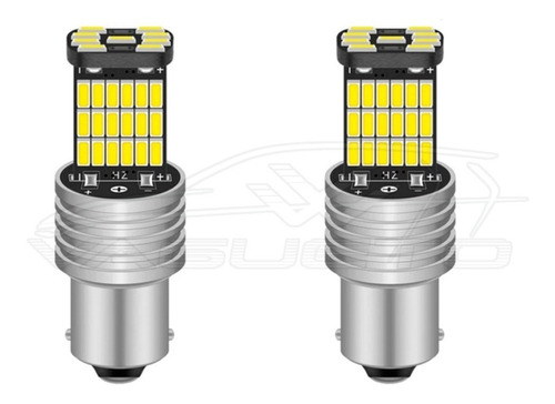 Par De Focos Led 1156 Canbus Blanco P21w Ba15s Para Reversa