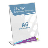 Display Acrílico A6 L 1unidade 10x15 Vertical