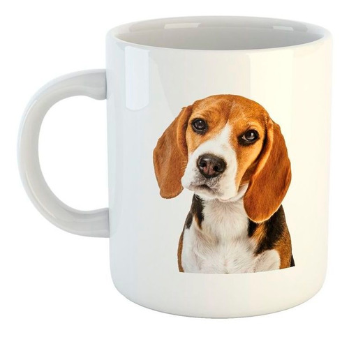 Taza De Ceramica Perro Beagle Mirando Curioso