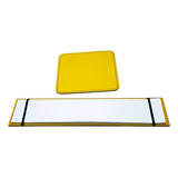 Kit Organizador De Mesa Mouse Pad E Risque Amarelo E Preto