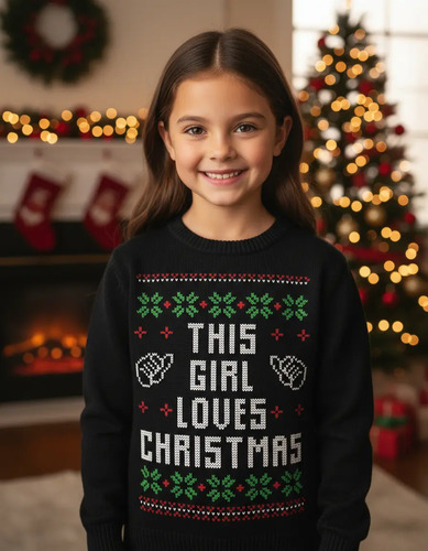 Sueter Navideño Chicas Que Aman La Navidad Cute Sudadera | Envío gratis