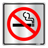 Placa Sinalização Alumínio Proibido Fumar Não Fume 12 X 12