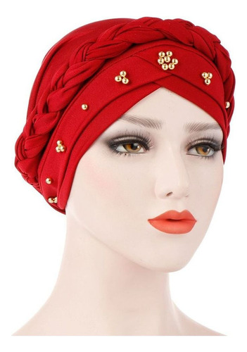 Gorro Tipo Turbante Mia For Mujer, Con Cuentas, De Seda De 1