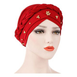 Gorro Tipo Turbante Mia For Mujer, Con Cuentas, De Seda De 1