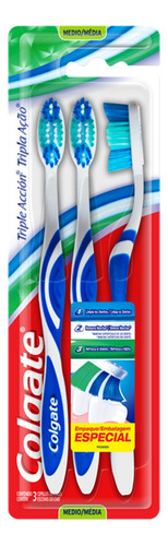 Cepillo Dental Colgate Triple Acción Medio Pack X 3