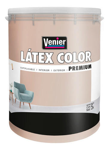 Látex Color Venier Interior/exterior | +14 Colores | 4lt