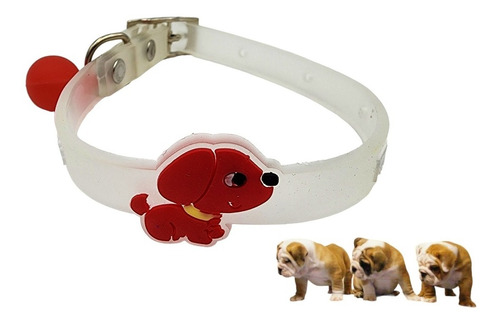 Collar Para Cachorros Y Perros 28cm Rojo De Silicona