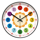 . Reloj De Pared Para Niños Reloj De Aprendizaje Reloj