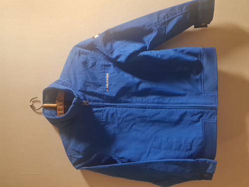Campera Hilfiger Azul  Impermeable Talle M (8-10 Años