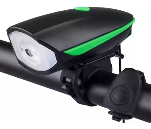 Luz Led Linterna Farol Con Bocina Usb Bicicleta Ciclismo