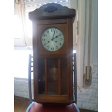 Reloj De Pared Antiguo Aleman Marca Junghans Con Accesorios 