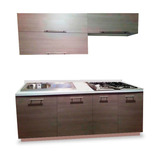 Cocina Integral Moderna Pisa Izquierda P/parrilla 2m Gris.