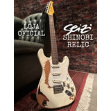 Guitarra Seizi Shinobi Relic Olymp White Over Sunburst Case