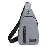 Bolso Banano Bandolero De Poliéster Color Gris